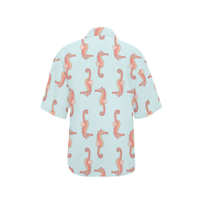 SeaHorse Pattern Print Design 01 Women's Hawaiian Shirt