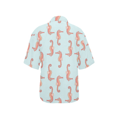 SeaHorse Pattern Print Design 01 Women's Hawaiian Shirt