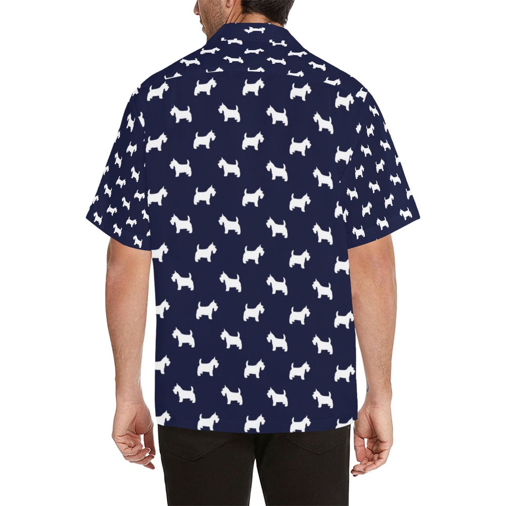 Scottish Terriers Print Design LKS3019 Men's Hawaiian Shirt