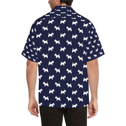 Scottish Terriers Print Design LKS3019 Men's Hawaiian Shirt