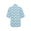 Narwhal Dolphin Print Women's Hawaiian Shirt