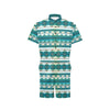 Blue Tribal Aztec Men's Romper