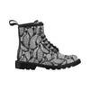 Fern Leave Black White Print Pattern Women's Boots