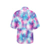 Tie Dye Blue Pink Women's Hawaiian Shirt