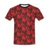 Skull Red Print Design LKS306 Men's All Over Print T-shirt