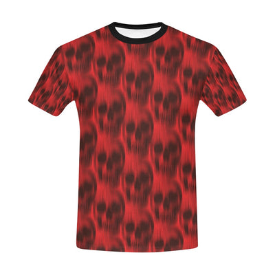 Skull Red Print Design LKS306 Men's All Over Print T-shirt