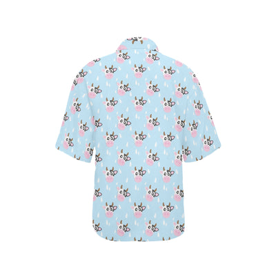 Cow Pattern Print Design 07 Women's Hawaiian Shirt