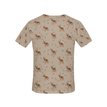 Yorkshire Terriers Print Design LKS305 Women's  T-shirt