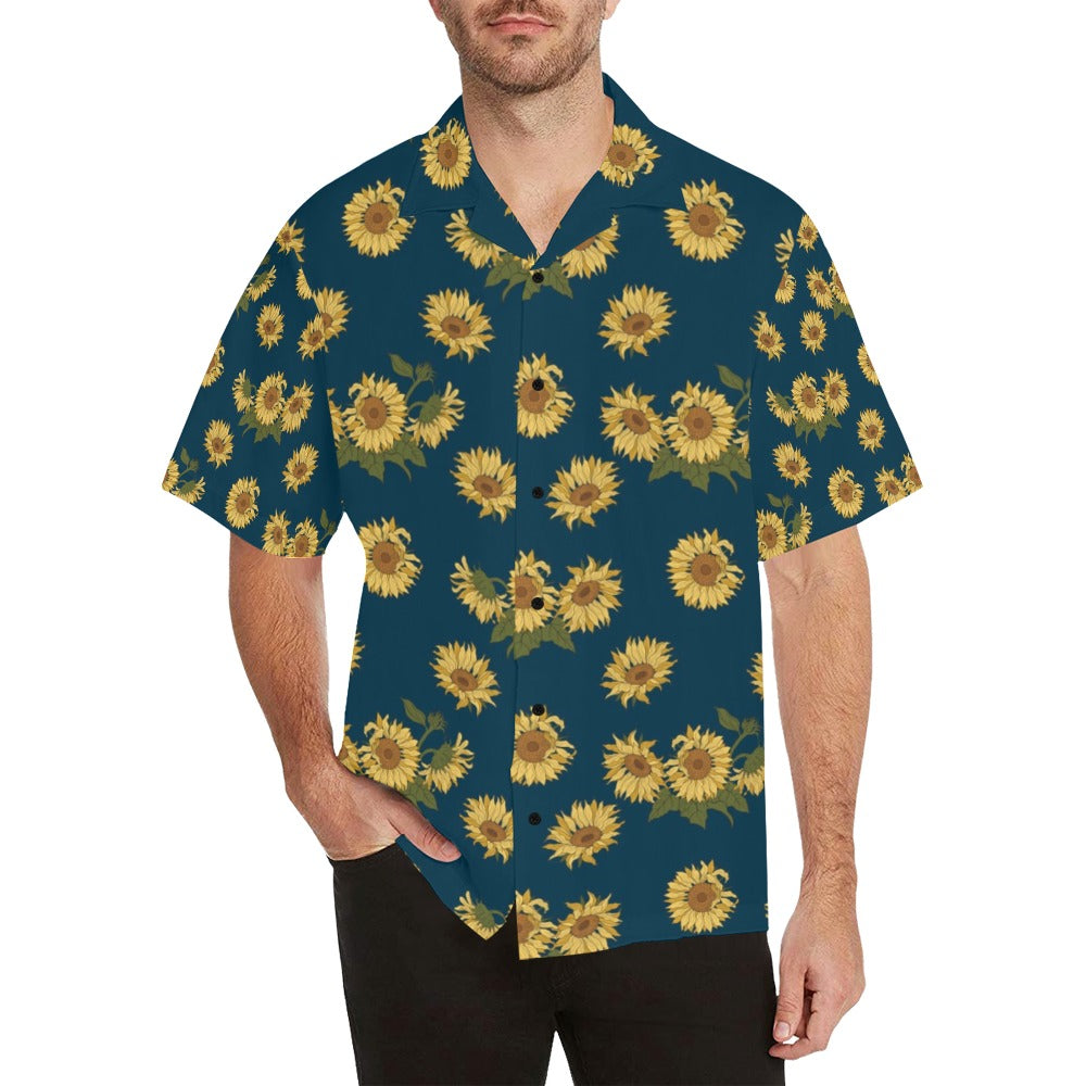 Sunflower Print Design LKS305 Men's Hawaiian Shirt