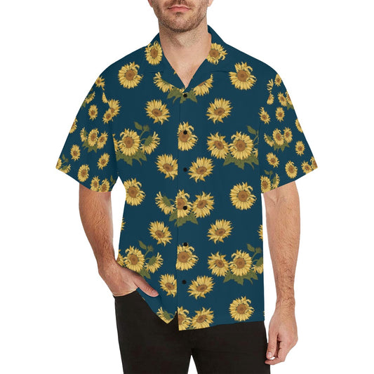 Sunflower Print Design LKS305 Men's Hawaiian Shirt