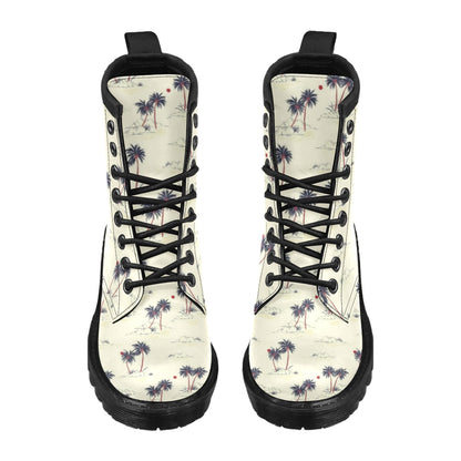 Palm Tree Pattern Print Design PT08 Women's Boots