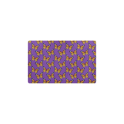 Monarch Butterfly Purple Print Pattern Kitchen Mat