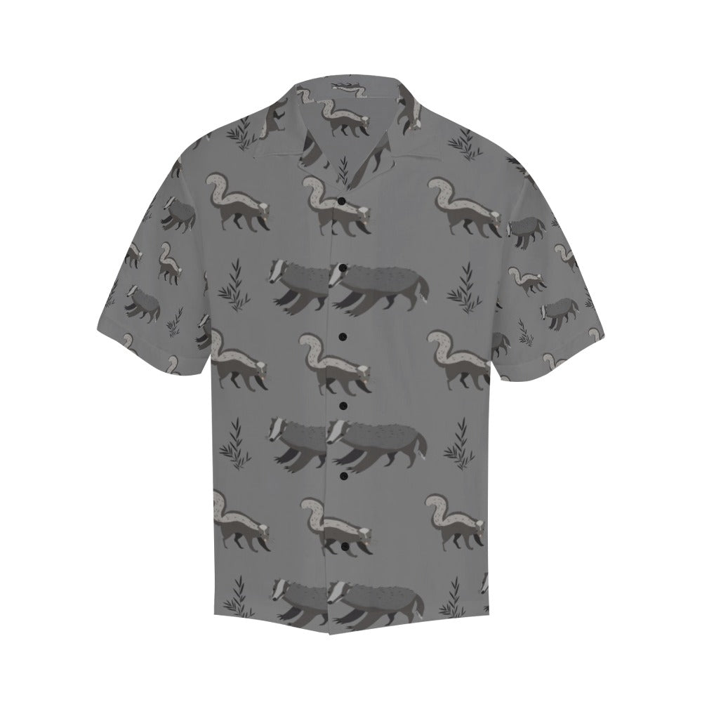 Skunk Print Design LKS301 Men's Hawaiian Shirt