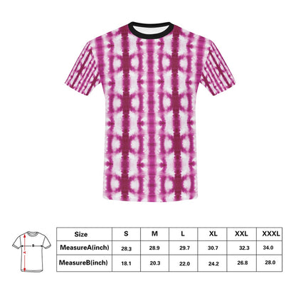 Tie Dye Dark Pink Print Design LKS303 Men's All Over Print T-shirt