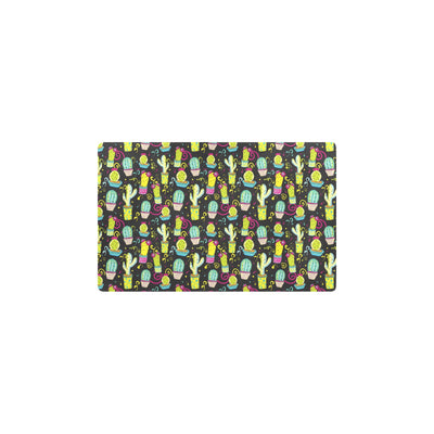 Cactus Neon Style Print Pattern Kitchen Mat