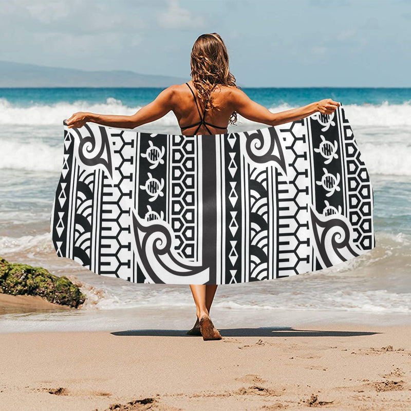 Samoan Style Print Design LKS305 Beach Towel 32" x 71"