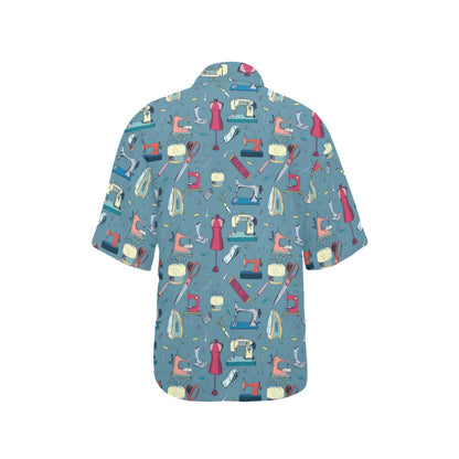 Sewing Equipment Print Design LKS301 Women's Hawaiian Shirt