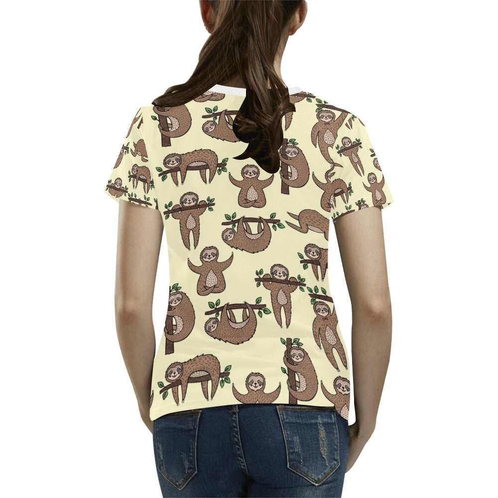 Sloth Print Design LKS3010 Women's  T-shirt