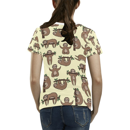 Sloth Print Design LKS3010 Women's  T-shirt