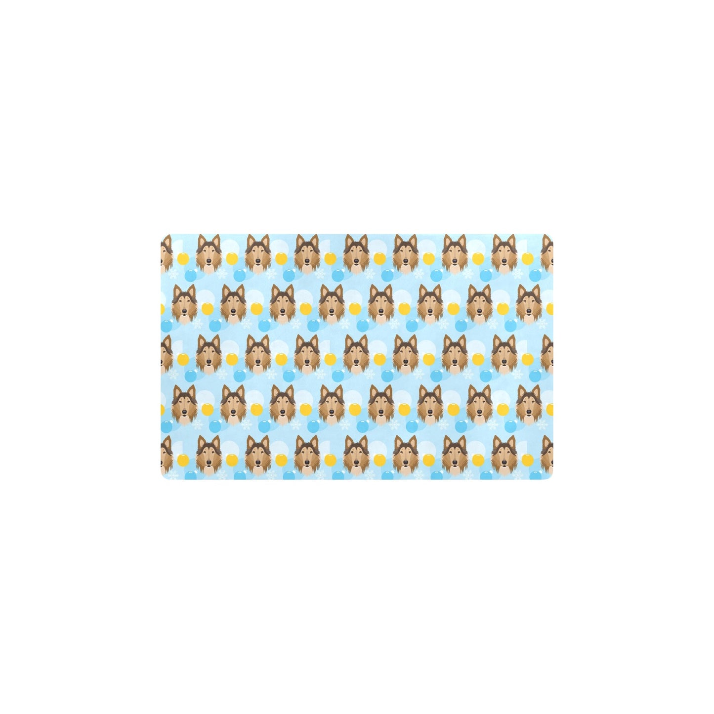 Collies Pattern Print Design 02 Kitchen Mat