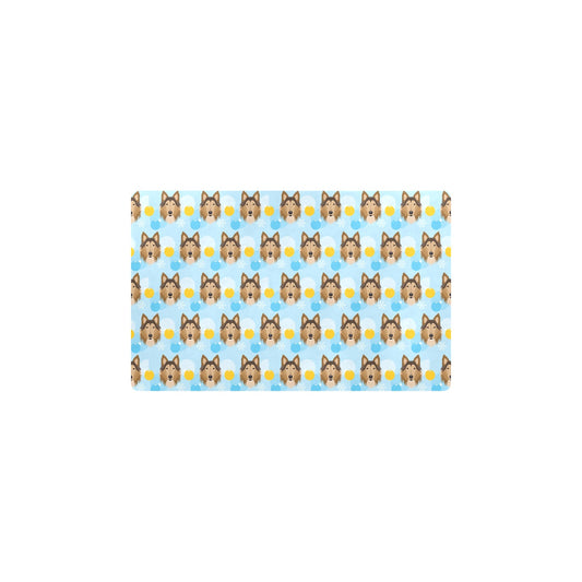 Collies Pattern Print Design 02 Kitchen Mat