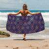 Firework Flower Style Print Design LKS302 Beach Towel 32" x 71"