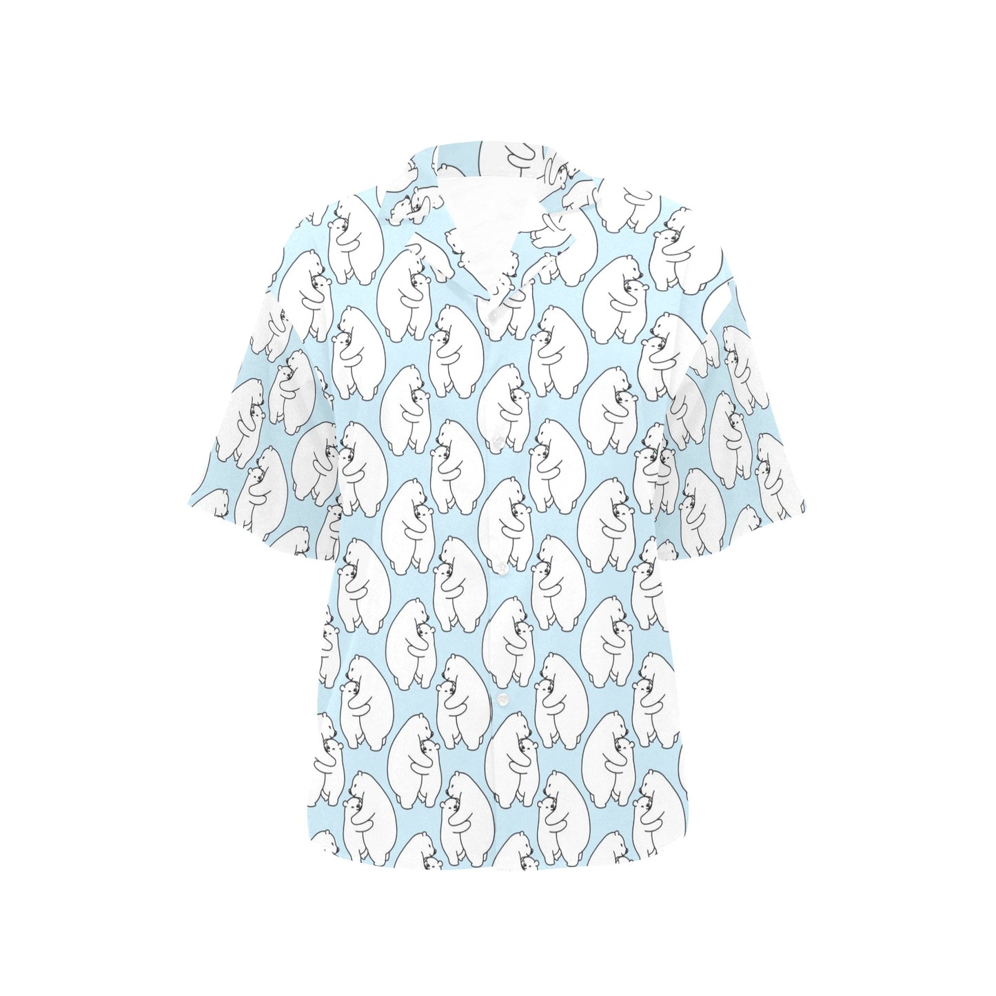 Polar Bear Pattern Print Design PB08 Women's Hawaiian Shirt