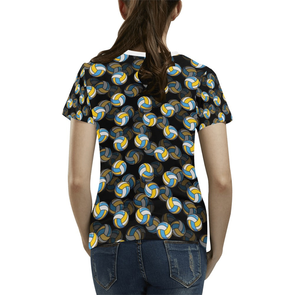 Volleyball Print Design LKS302 Women's  T-shirt