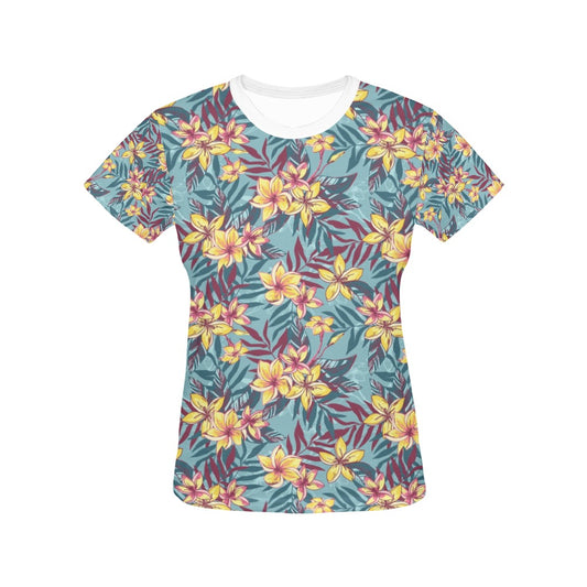 Summer Floral Print Design LKS304 Women's  T-shirt