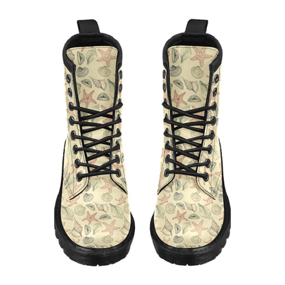 Seashell Print Design LKS305 Women's Boots