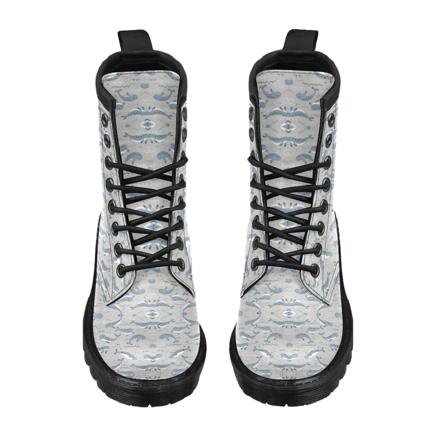Narwhal Pattern Print Women's Boots