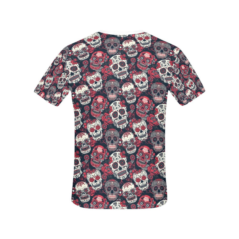 Sugar Skull Print Design LKS303 Women's  T-shirt