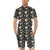 Hummingbird Flower Themed Print Men's Romper