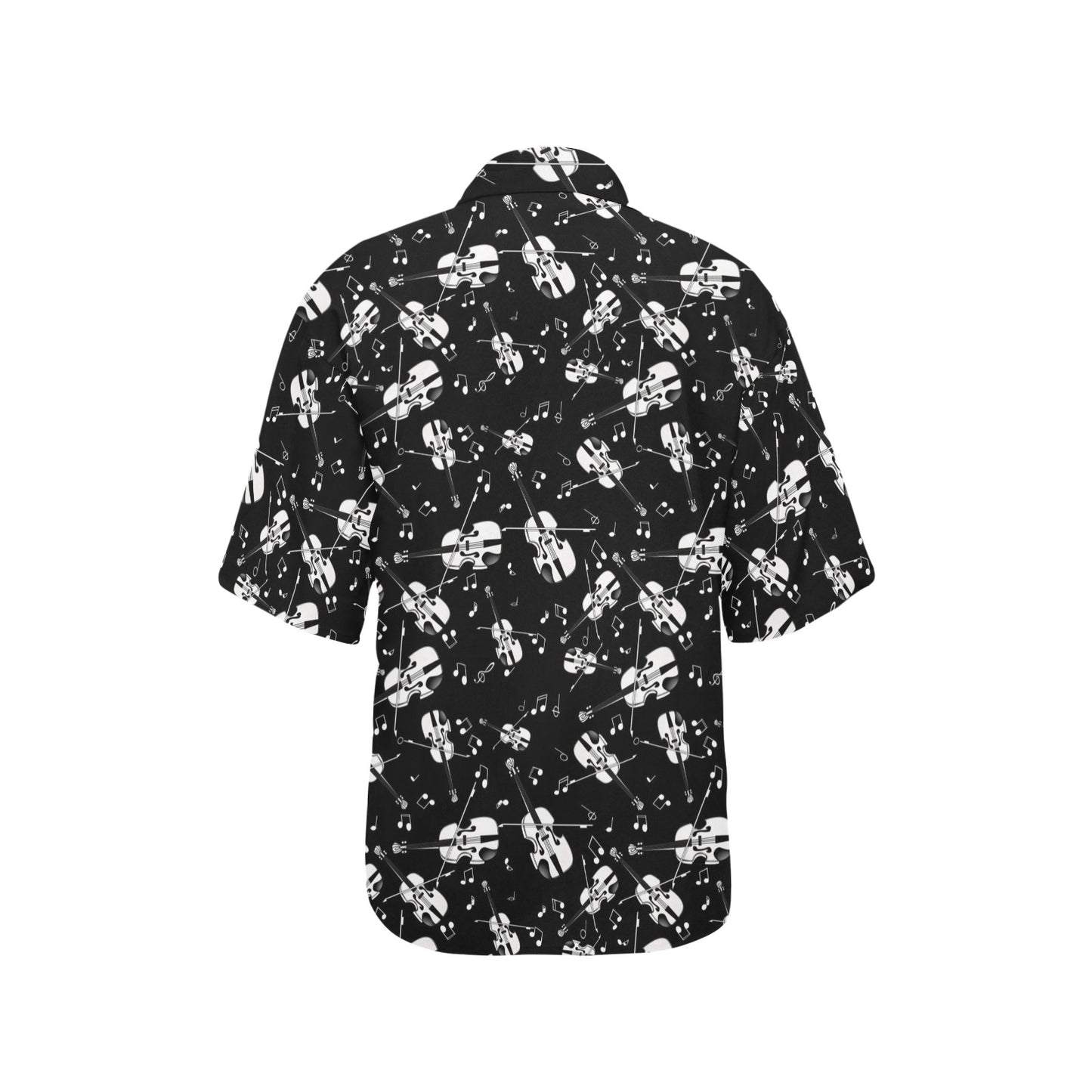 Violin Print Design LKS404 Women's Hawaiian Shirt