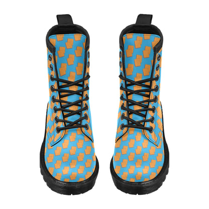 Waffle Print Design LKS304 Women's Boots