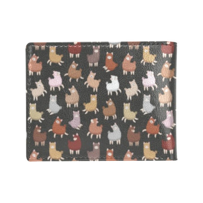 Alpaca Cute Design Themed Print Men's ID Card Wallet