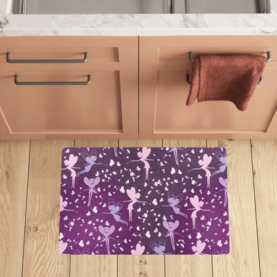 Fairy Pink Print Pattern Kitchen Mat