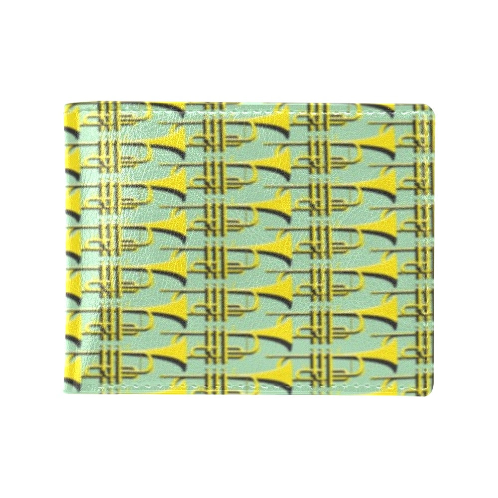 Trumpet Vintage Design Print Men's ID Card Wallet
