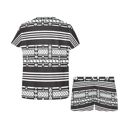 Samoan Tattoo Print Design LKS304 Women's Short Pajama Set