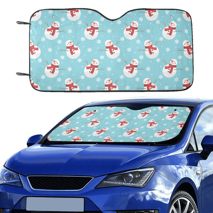 Snowman Print Design LKS304 Car front Windshield Sun Shade