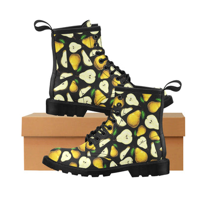 Pear Pattern Print Design PE01 Women's Boots