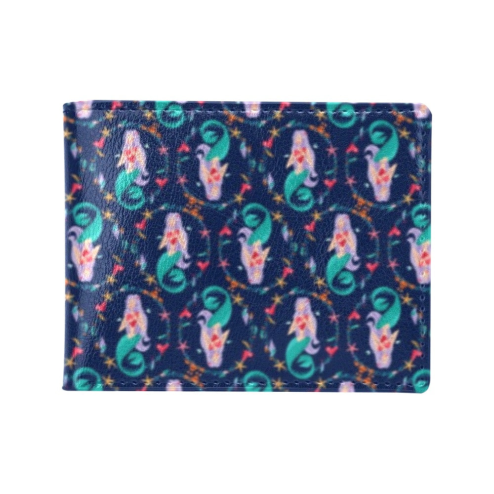 Mermaid Girl Cute Design Print Men's ID Card Wallet