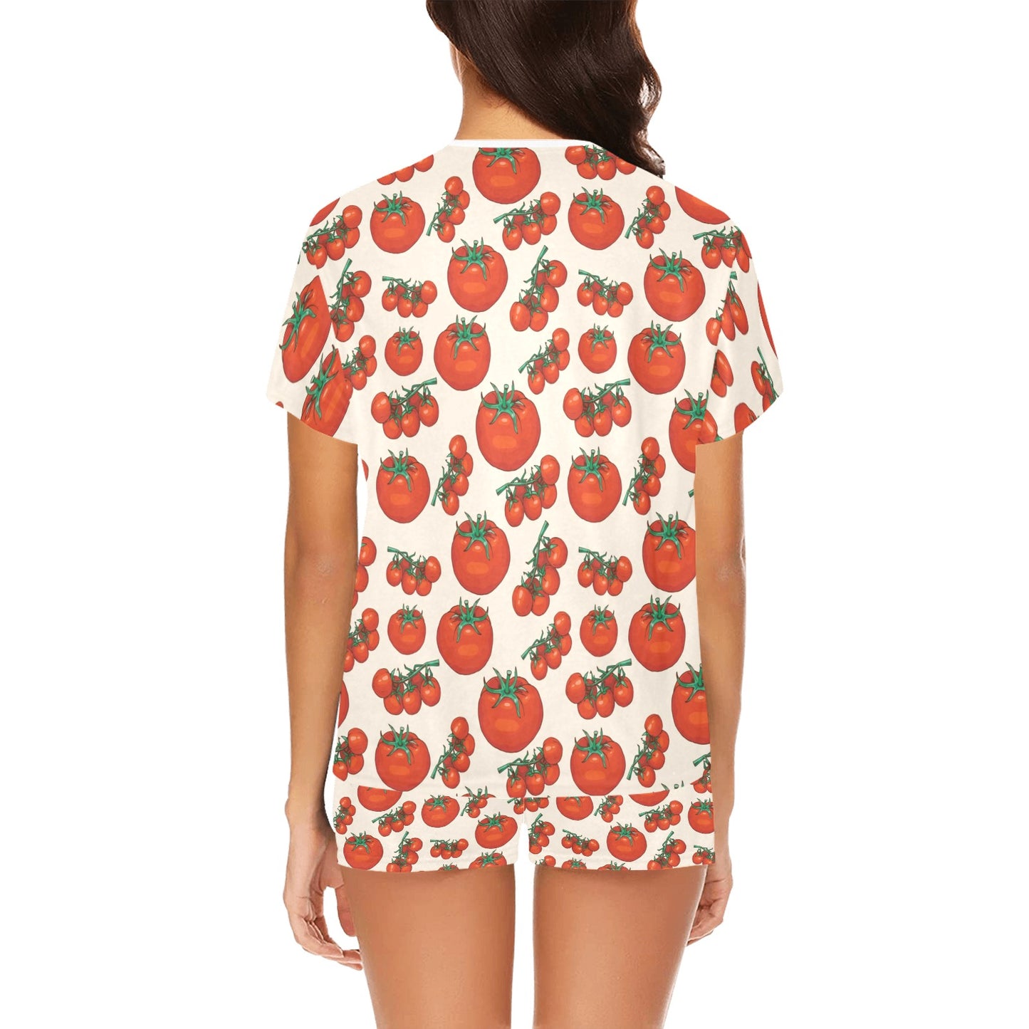 Tomato Print Design LKS302 Women's Short Pajama Set