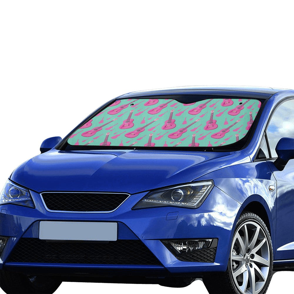 Acoustic Guitar Print Design LKS405 Car front Windshield Sun Shade