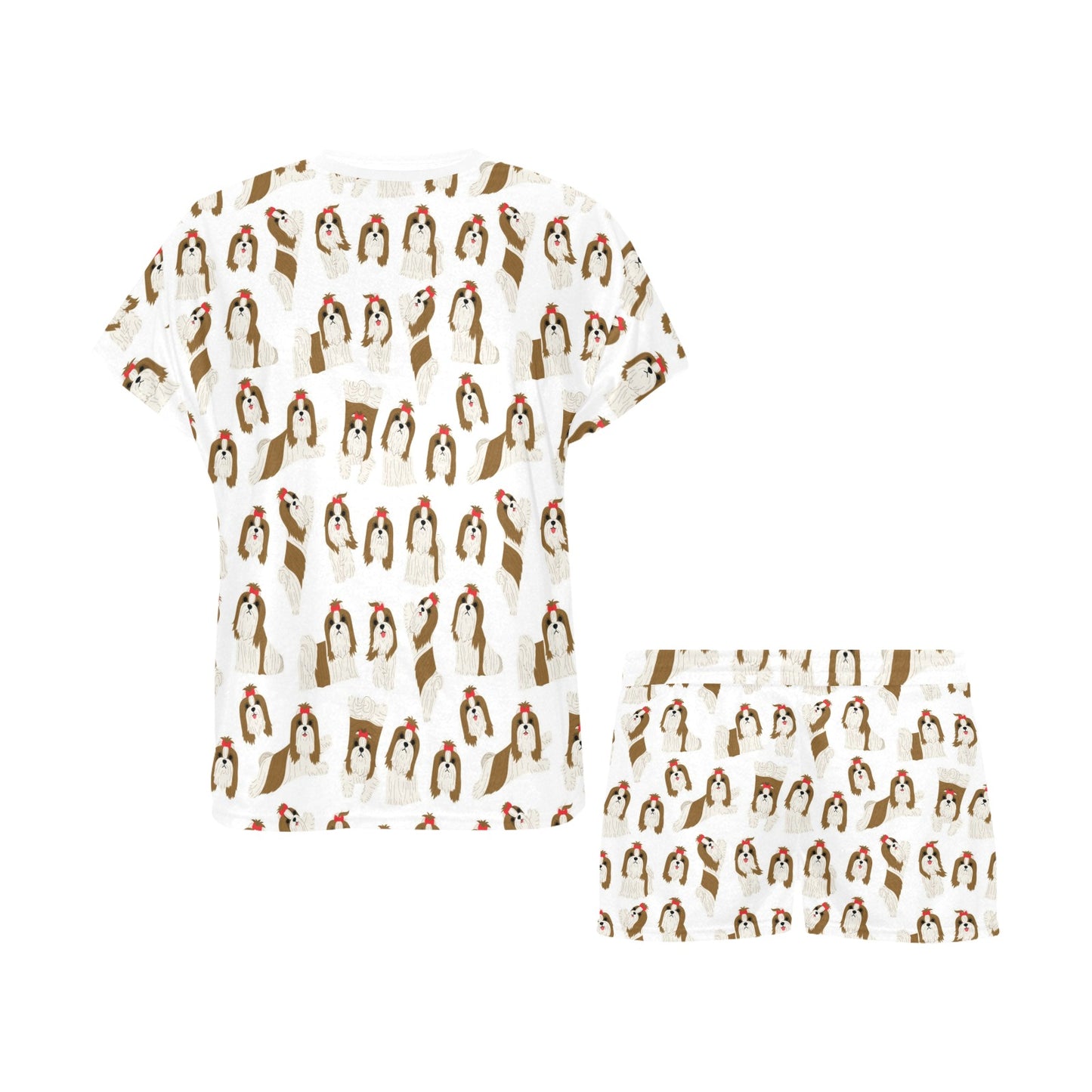 Shih Tzu Print Design LKS302 Women's Short Pajama Set