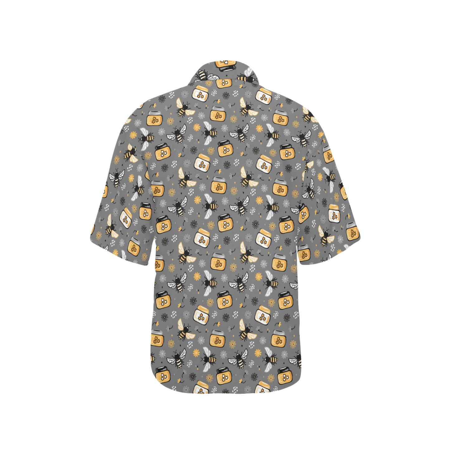 Honey Bee Print Design LKS301 Women's Hawaiian Shirt