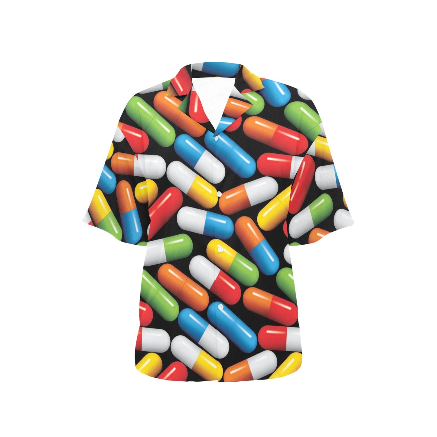 Pill Pattern Print Design A02 Women's Hawaiian Shirt
