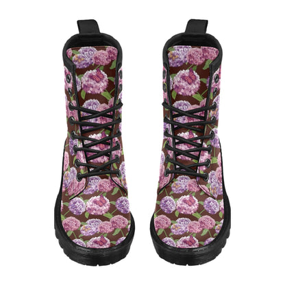 Hydrangea Pattern Print Design HD08 Women's Boots