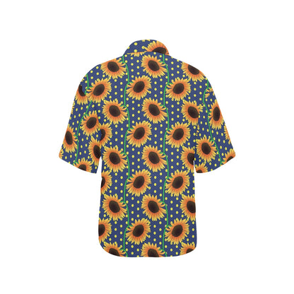 Sunflower Pattern Print Design SF03 Women's Hawaiian Shirt