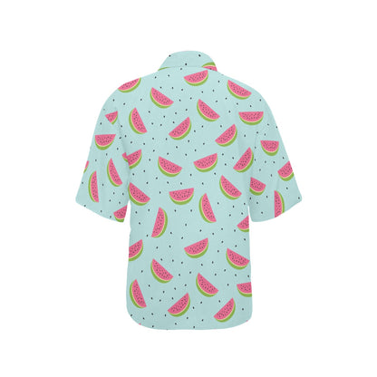 Watermelon Pattern Print Design WM06 Women's Hawaiian Shirt